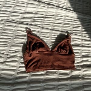 Brown crop top